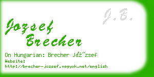 jozsef brecher business card